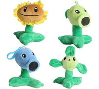 (As show, One size) HUOGUO Plants VS Zombies PVZ 5" Plush Toys Child's Stuffed Fingertip Very Cute, Suitable for Children and Game Fans on Birthday (Plants-2)