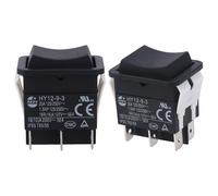 (As show, One size) HY12-9-3 Easy Install Boat Industrial ABS Push Button On Off Rocker Switch Arc New-D
