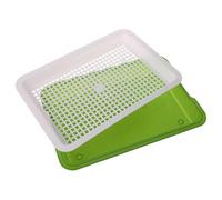 (As show, One size) Hydroponics Seedling Tray Sprout Plate Hydroponics System Nursery Pots Tray Green