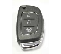 (As show, One size) Hyundai I10 I20 I40 IX35 Santa Fe Remote Key Fob Case 3 Button Flip Cover Replacement