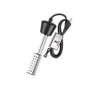 (As show, One size) Immersion Electric Water Heaters, Barrel Water Heaters with 304 Stainless Steel Jacket, Submersible Barrel Heaters (1500W Black)