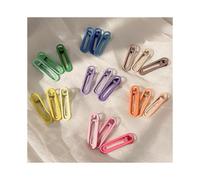 (As show, One size) Ins style candy colored hair clip women's side duck bill clip new net red hair clip banger headdress21pieces