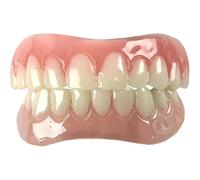 (As show, One size) Instant Smile Comfort Fit Flex Teeth - Upper and Lower Matching Set Natural Shade! Fix Your Smile at Home Within Minutes!
