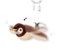 (As show, One size) Interactive Chirping Bird Cat Toy Flapping Wings, Simulated Electric Flying Bird Cat Toy, Flappy Chase Cat Toy Bird