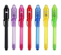 (As show, One size) Invisible Ink Pen,spy Pen Invisible Disappearing Ink Pen With Uv Light Magic Marker For Secret Message And Kid