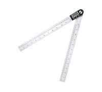 (As show, One size) Ip54 Stainless Steel Multifunction Protractor For Woodworking Digital Display 360 Degree Angle Ruler 200Mm