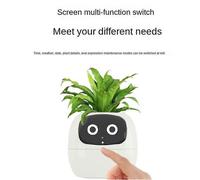 (As show, One size) Ivy Smart Planter,USB Rechargeable Indoor Small Flower Pot compatible with Indoor Decoration Make Raising Plant Easy and Fun