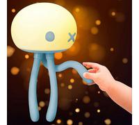 (As show, One size) Jellyfish Night Light For Baby Toddler, Dimmable Rechargeable Silicone Bedside Lamp With Flexible Tripod, Nursery Night Lights For Breastfeeding(blue)