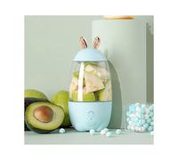 (As show, One size) Juicer Household electric student multi-function juice cup Small rechargeable mini portable fruit juice machine(blue