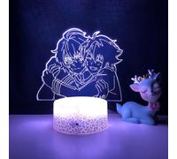 (As show, One size) JUSTUP 3D LED Illusion Lamp Anime Seraph of the End Night Light Remote Control Children's Bedroom Decorative Lamp --- Crack Seat