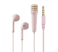 (As show, One size) K song artifact Singing wired microphone headset practice singing bar live mobile phone wired mini headset Pink