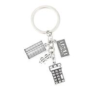 (As show, One size) Keychains Creative Calculator Abacus Key Rings Accounting Pendant Key Holder Ornaments for Car Key Bag Decor