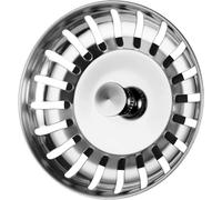 (As show, One size) Kitchen Sink Strainer 80mm, Kitchen Sink Stopper with Drain Hair Catcher, Thickened 304 Stainless Steel Universal Kitchen Sink Strainer, Sink Stopper,