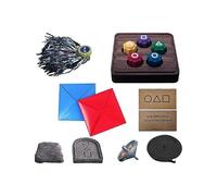 (As show, One size) Korean Folk Game Set (Korean Traditional Play Game)- Jebi Chagi, Gong-, Bishokchigi, Paeng-Y, , Family Games