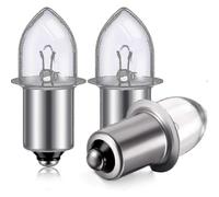 (As show, One size) Krypton Flashlight Replacement Bulbs 6V/4.8V Bayonet Base 0.75A 3-Pack