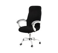 (As show, One size) (L)Office Chair Covers Black Detachable Chair Covers Universal Modern Simplism Style Rotating Chair Covers for Office Chair Rotating Swivel Chair Armr