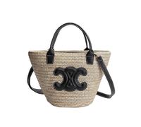 (As show, One size) Ladies Straw Tote Bag, Ladies Beach Bag, Rattan Bag Oversized Beach Bag, Black