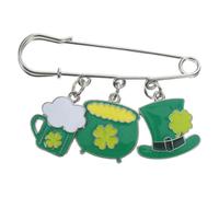 (As show, One size) Lapel Pin St Patrick's Day Brooch Metal Brooch Clothes Pin Lapel Pin Lovely Brooch