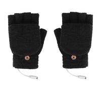 (As show, One size) Laptop Women Men USB Heated Mitten Full&Half Finger Winter Warm Knit Hand Gloves Mittens Guantes De Invierno A La Moda Para (Color : A)
