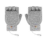 (As show, One size) Laptop Women Men USB Heated Mitten Full&Half Finger Winter Warm Knit Hand Gloves Mittens Guantes De Invierno A La Moda Para (Color : A)