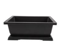 (As show, One size) Large Flower Pot Rectangle Bonsai Nursery Planter Balcony Container 29X21X10.5cm
