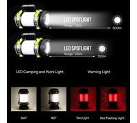 (As show, One size) LE Lampe Camping LED, Lanterne Camping Rechargeable 2600mAh