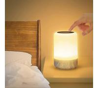(As show, One size) Led Bedside Lamp Touch Dimmable, Table Lamp Battery Operated 8 Colors And 3