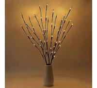 (As show, One size) Led Branch Lamp, 20 Leds Branches Decorative Branches Warm White Led Lamp Battery Operated Decorative Lights For Home Decoration (Pack Of 2, Warm W