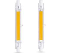 (As show, One size) LED Bulb R7S 118mm 20W Cool White 6000K, 2000lm, Non-dimmable, Slim R7S 118mm COB LED Bulb for Wall/Floor Lamp, Pack of 2