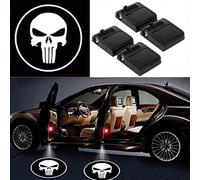 (As show, One size) LED Car Projector Light, 4pcs Car Door Welcome Batman Pattern Light, Universal Wireless Magnetic Sensor Shadow Logo Lamp for Car Door (bone)