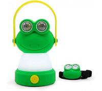 (As show, One size) Led Frog Kids Camping Lantern Headlamp Combo - 2 Light Modes | Fold Down Handle | Kid-friendly | Battery Lantern For Camping, Emergency, Hurricane A