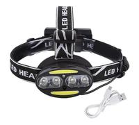(As show, One size) LED Headlight, Outdoor Night COB T6 LED Headlight Induction Spotlight Adjustable Headband Accessory Adjustable Headband