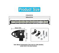 (As show, One size) LED Light Bar Spot Flood Combo Beam Slim Single Row LED Driving Lamp Off Road Lights LED Work Light