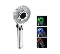 (As show, One size) LED shower head with temperature display, 3 colors. Water-saving bathroom hand shower, universal G1/2. Suitable for the bathtub