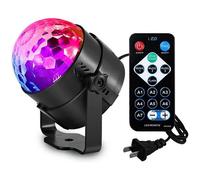 (As show, One size) Led Sound Activated Party Lights with Remote Control DJ Lighting Disco Ball Strobe Club Lamp 7 Modes Stage Par Light Magic Mini Led Stage Lights for C