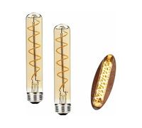 (As show, One size) LED T30 Edison Bulb 4W 185mm Non-Dimmable Retro Incandescent E27 Screw Base (Pack of 2)
