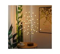 (As show, One size) Light Tree, 60cm Bonsai Tree Lights with Bright 48 LED Warm White Beads, Ball Crack Bonsai Tree Lights for Home Party/Birthday/Wedding and Indoor Chri