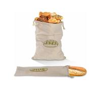 (As show, One size) Linen Bread Bags, Set of 2 Reusable Bread Bags, Perfect for Home-Baked Bread Storage, Ideal Gift for Bakers