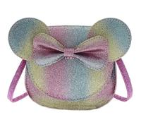 (As show, One size) Little Girls Toddlers Mini Crossbody Shoulder Bag Coin Purse with Cute Mouse Ear Bowknot