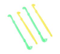 (As show, One size) Lot de 4 Outils de dgorgement de Crochet en Plastique pour la pche la Mouche, Jaune et Vert