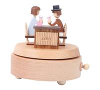 (As show, One size) Love Couple Musical Box Creative Birthday Gift Clockworek Musical Box Book Desktop Decoration Love Story Melody