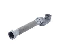 (As show, One size) Low Profile 1 1/2 P Trap Flexible Bathtub Shower Drain Pipe Flat P Trap Free Standing Tub Drain compatible Bath Bathtub Drain