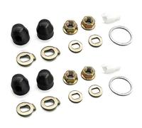 (As show, One size) M14 2Set Ebike Wheel Motor Shaft 14mm Shaft Screw Cap Washer/Spacer/Nut Cover E-Bike Wheel Lock for 500-5000W Motor