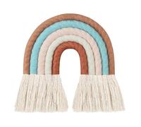 (As show, One size) Macrame Rainbow Wall Decor for Bedroom Nursery Baby Kids Rooms Colorful Tapestry Rope Woven Tassel Wall Hanging Toys S
