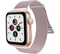 (As show, One size) Magnetic Band Compatible with Apple Watch 42mm 44mm 45mm, Stainless Steel Mesh Strap with Adjustable Loop, Metal Wristband for iWatch Series SE 7/6/5