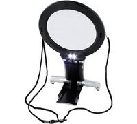 (As show, One size) Magnifier neck and desktop magnifier 6X, arm and desktop lighting hands-free LED magnifier needle work, jewelry hobby, cross stitch repair, art, craft