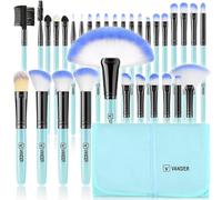 (As show, One size) Make up Brushes, VANDER Professional 32pcs Makeup Brush Set, Makeup Brushes Set Foundation Blending Cosmetic Brush Set Kit,Blue