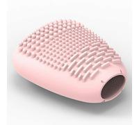 (As show, One size) Makeup brush protector and cleaning pad set, reusable makeup brush storage, travel organization case and makeup brush cleaning tool (light pink)