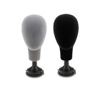 (As show, One size) Mannequin Head Model Wigs Cap Glasses Display Stand Holder Flocking Foam Head Male Female Mannequin