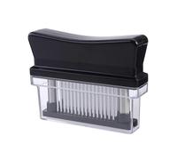 (As show, One size) Meat Tenderizer Tool 48 Ultra Needle Stainless Steel Blades Kitchen Tool for Chicken Steak Beef Pork Fish Make a Difference in Tenderness (Black)